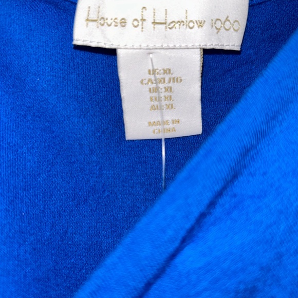 House of Harlow 1960 blue crop top XL y2k business casual - Picture 4 of 5